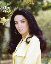 Linda Cristal beautiful 1970&#39;s portrait High Chaparral star in yellow poster - $29.99