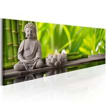 Tiptophomedecor Stretched Canvas Zen Art - Buddha Meditation - Stretched &amp; Frame - £70.35 GBP+