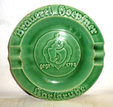 Hoepfner Brau Karlsruhe Ceramic German Ashtray - $24.95