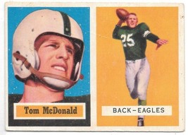Tom McDonald Philadelphia Eagles NFL Trading Card #124 Topps 1957 EXCELLENT - £15.21 GBP