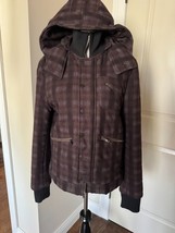 PATRIZIA PEPE FIRENZE Insulated Plum Gray Bomber Jacket SZ IT 48 US 12 NWOT - $98.01