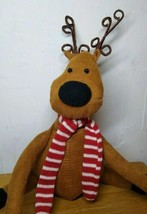 3 Shelf Sitting Reindeer - Plush! Adorable! Christmas Holiday Decor - FAST SHIP! - £11.18 GBP