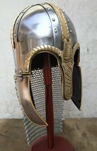 Super Viking Deluxe Chain Mail Helmet Replica Medieval Halloween Best Helmet-... - £115.77 GBP