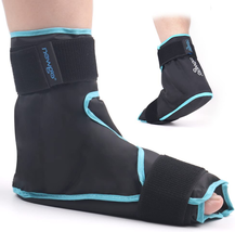 NEWGO Ice Pack Ankle Foot Ice Pack Wrap for Plantar Fasciitis Reusable Gel Fo - £23.74 GBP