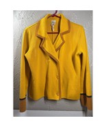 Kasha de Rodier Vintage Gold Yellow Knit Jacket Sweater Top Shirt *size ... - $1,228.29 MXN