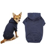 Navy Blue Dog Hoodies High Quality Cotton Blend Kangaroo Pocket Dogs Swe... - $32.27 CAD+
