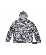 Tommy Hilfiger Mens L Grey Camo Packable Hooded Rain Slicker Jacket - $42.75