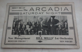 Vintage Meet Me at the Arcadia Invitation featuring Bill Mills 1st Orchestra - £7.43 GBP