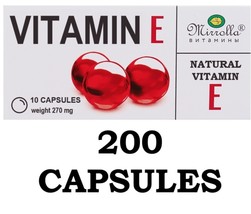Vitamin E Capsules 270 mg - 200 pcs. 20 packs of 10 pieces each - $40.00