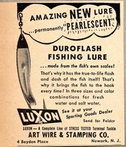 1951 Print Ad Luxon Duroflash Fishing Lures Art Wire Stamping Newark,NJ - £7.08 GBP