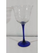 Vintage LUMINARC SOPHIA Wine Glass BLUE Stem &amp; Base  7.75&quot; - $159.41 MXN