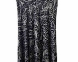 Glamour Gray Black Knit Draped V Neck Midi Flare Dress Womens Size 10 - £13.72 GBP