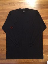 Talha Cotton Baggy Blank Plain Long Sleeve Black Tee T-Shirt 2XLT 2X tal... - $19.99