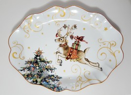 NEW RARE Williams Sonoma Twas the Night Before Christmas Reindeer Scallo... - £101.98 GBP