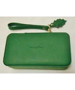 PANDORA Green Faux Leather JEWELRY TRAVEL STORAGE BOX for Bracelet Rings - £33.70 GBP