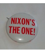 Nixon&#39;s the One! 1968 President Campaign Button Pin - £4.38 GBP