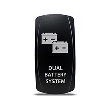 CH4x4 Rocker Switch Dual Battery System Symbol - Amber LED - £12.65 GBP