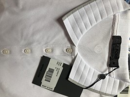 NWT G/FORE SNOW WHITE Pleated Collar Pique Tech Sleeveless Polo Golf Shirt S M L image 2