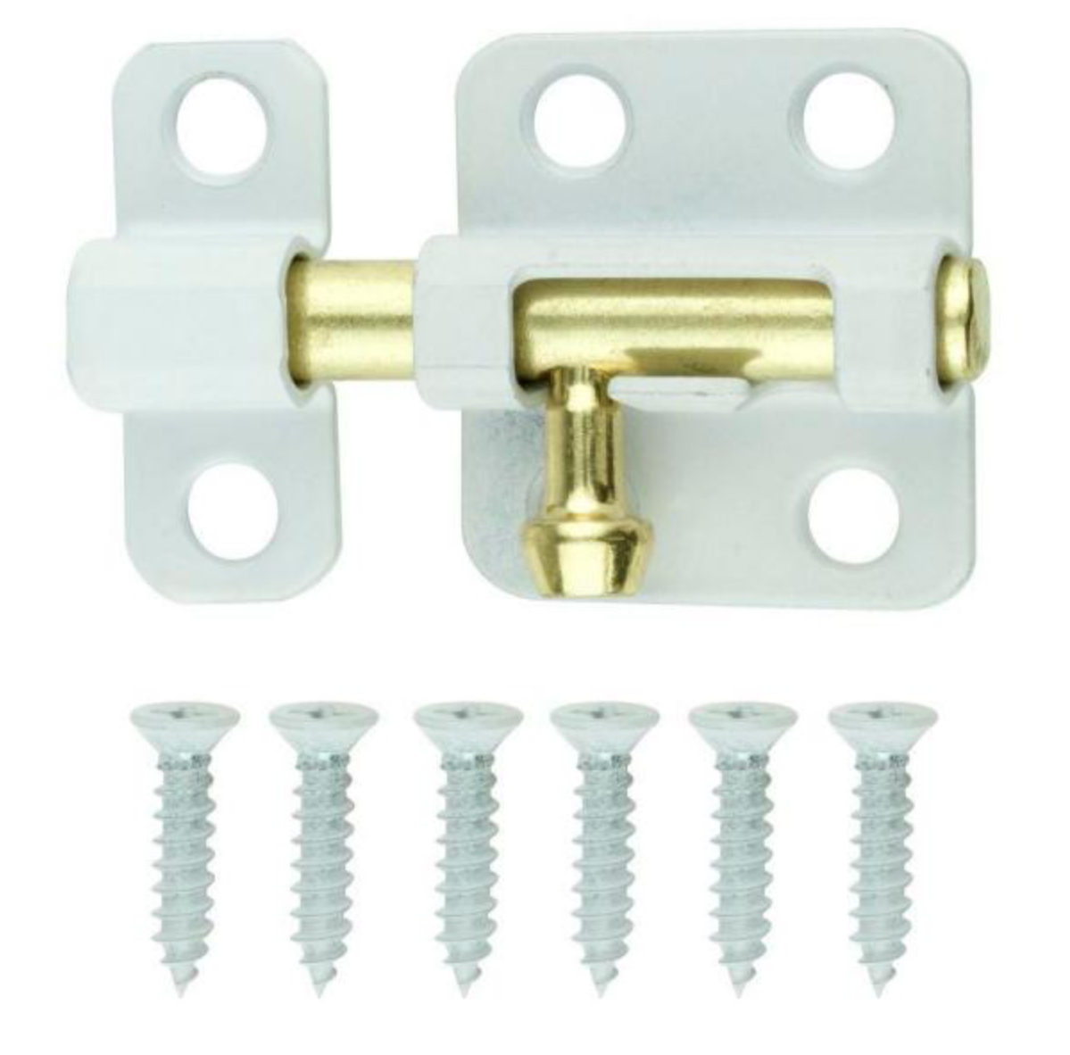 Everbilt 2 inch White Window Bolt - $7.49