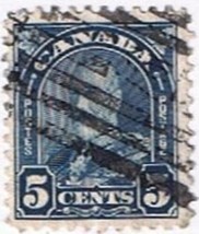 Stamps Canada #170 5 Cent Blue Arch Used - £1.10 GBP