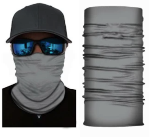 2 SOLID COLOR GRAY FACE MULTI FUNCTION SEAMLESS BANANA WRAP GAITER #50 A... - $12.34