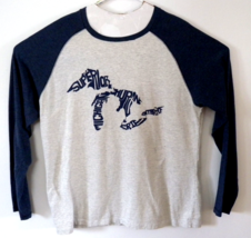 Jones &amp; Mitchell Michigan Great Lakes Sellout Baseball T Shirt Mens Gray... - $19.75