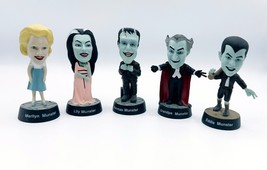 1999 The Munsters 5 Sideshow Little Big Heads Herman Lily Grandpa Eddie ... - $95.79