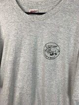 Vintage Wisconsin T Shirt Single Stitch Port Wing Promo Tee Gray Crew 2XL 90s - £19.65 GBP