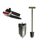 Lesche T-Handle Serrated Shovel Digging Tool Right Side Serrated for Gar... - $2,665.21 MXN