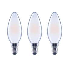 (3) ECOSMART B11 Candelabra Light Bulbs LED Dimmable 500L Bright White 2700K - £3.98 GBP