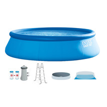 Intex 15&#39; x 48&quot; Inflatable Easy Set Above Ground Swimming Pool w/ Ladder &amp; Pump - £321.33 GBP