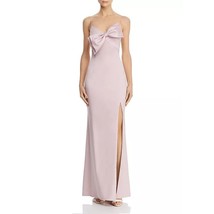 Aqua Womens 8 Rose Pink Bow Detail Spaghetti Strap Maxi Gown Dress NWT Y24 - £106.62 GBP
