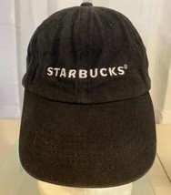 Starbucks Employee Worker Uniform Adjustable Black W/ White Script Hat - £10.08 GBP