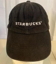 Starbucks Employee Worker Uniform Adjustable Black W/ White Script Hat - £9.61 GBP