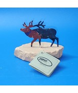 American Elk By LAZART Metal Art &amp; Stone Base - MINT With Tag - Hunt, Ou... - $25.28