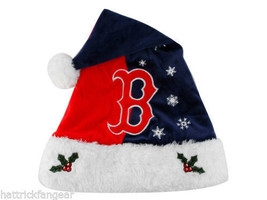 Forever Collectibles Boston Red Sox MLB Baseball Knit Fleece Santa Hat - £13.66 GBP