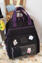 New Waterproof Nylon Multifunction Women Backpack Female Lovely Transparent Pock - £38.95 GBP