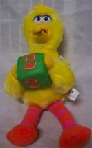 Sesame Street Big Bird With Numbers Block 11&quot; Plush Stuffed Animal Toy - £12.24 GBP