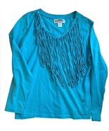 Back in the Saddle Western Studded Fringe Cotton Top Shirt Cowgirl Lg V ... - $311.56 MXN