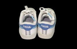 Nike Air Force 1 Toddler Shoes White Blue 4.5K Used Once Clean Sneakers baby kid image 4