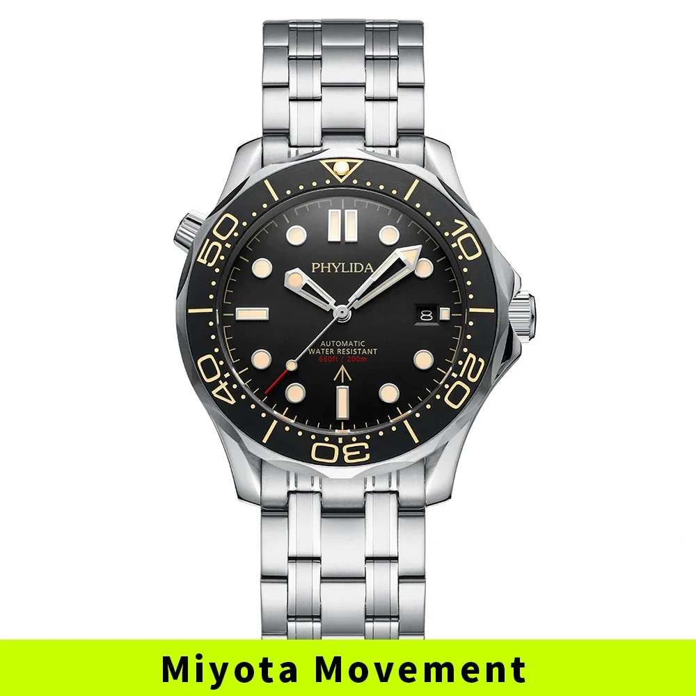 Pt5000 miyota automatic watch diver 200m 007 nttd style sapphire crystal solid bracelet thumb200