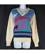Vtg Kristin For Millers Wool Equestrian Horse Women&#39;s Sweater Small NOS NWT - $84.14