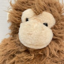 Rare Manhattan Toy Company Plush Stuffed Fluffy Furry Brown Monkey 10 inches - £16.89 GBP
