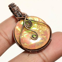 Australian Triplet Opal Wire Wrapped Handcrafted Copper Pendant 1.60&quot; SA 1175 - £3.98 GBP