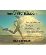 Organic Lion&#39;s mane/Chaga/Turkey tail/Ashwagandha Immunity support (120 ... - $20.04 CAD