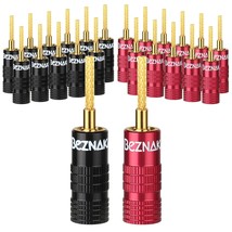 Flex Pin Colorback Banana Plugs For Spring Loaded Speaker Terminals,12 Pairs,24K - $44.99