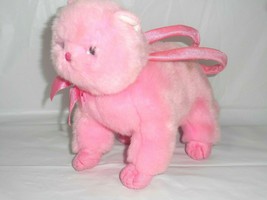 Ty Pinkys Plush 9&quot; Fluffy Candy Pink Chic the Kitty Cat Purse Zipper Pouch 2004 - £15.84 GBP