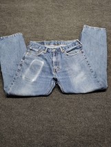 Levi Jeans Men 33x30 Blue 505 Regular Fit Straight Leg Pants * Workwear - $289.97 MXN