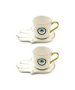 Turkish Cup with Saucer | 1 set | White - $42.00