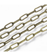 Bronze Chain BULK Chain for Jewelry Making Soldered Brass Paperclip Link... - $21.71 CAD